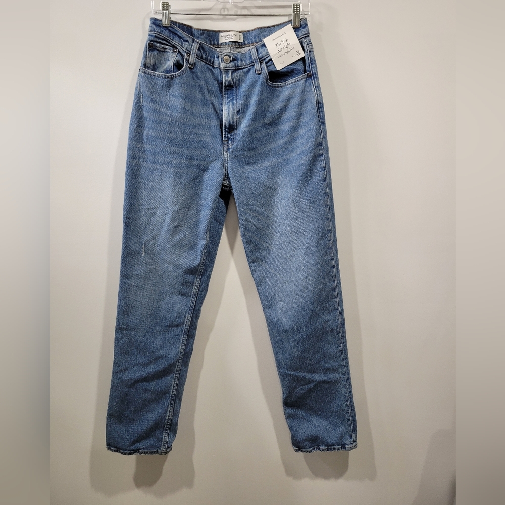 Womens Abercrombie and Fitch 90s straight ultra high rise jeans - Picture 1 of 6